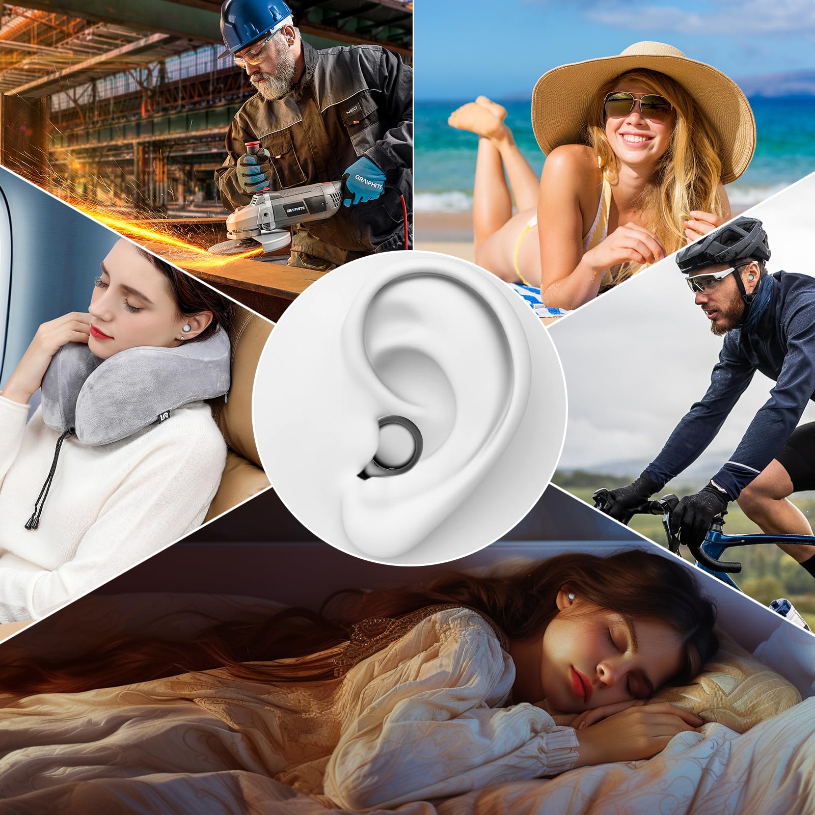 VKROBAG earplugs used for sleep to dampen ambient noise