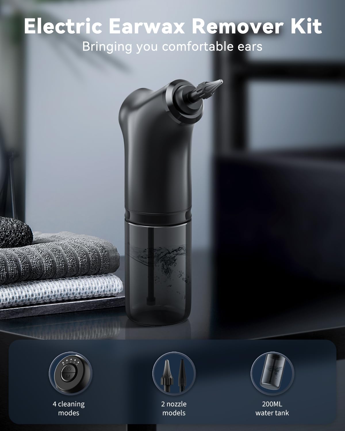 VLINGQI wireless ear cleaner in action offers cable-free convenience at home or travel