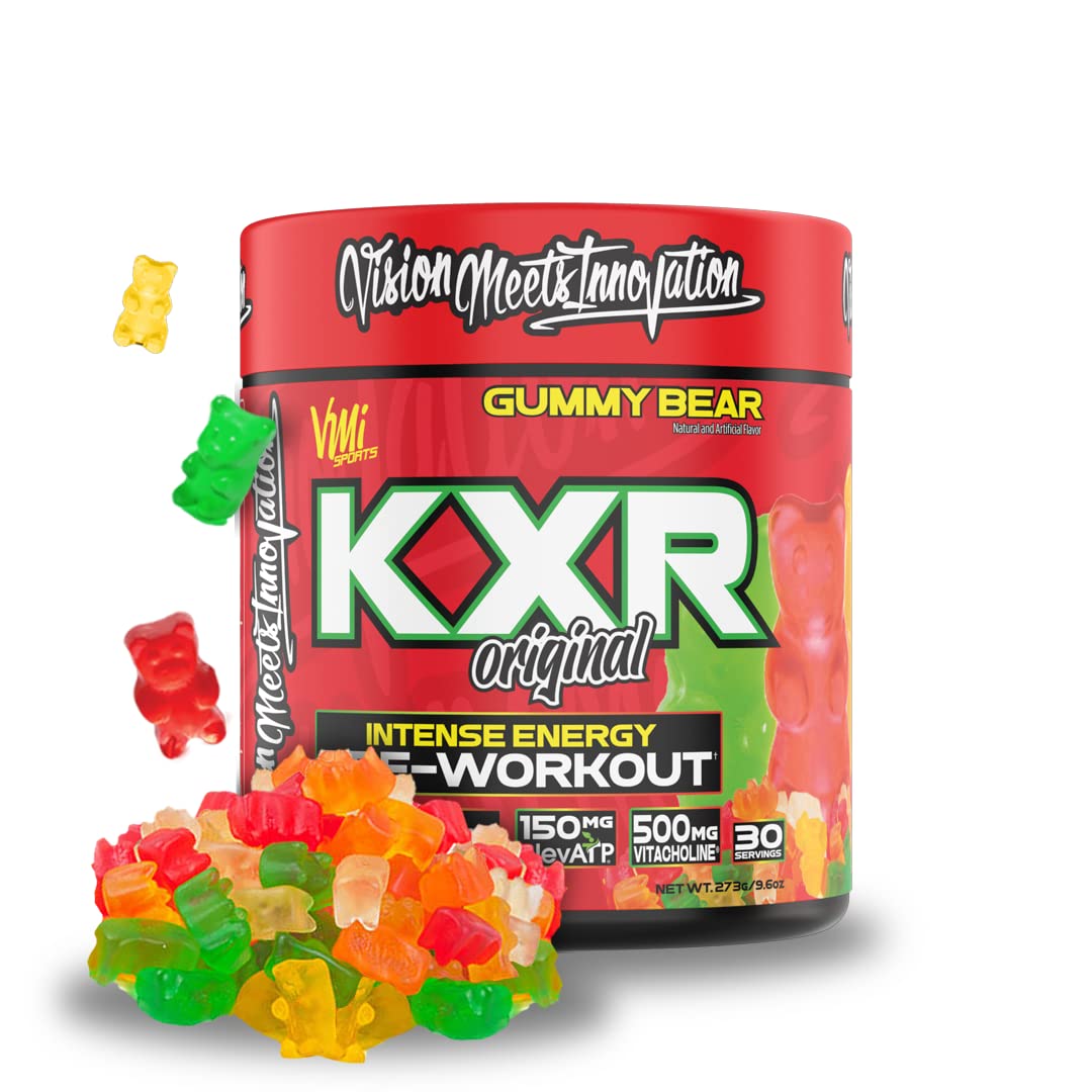 VMI Sports KXR preworkout bottle ready for a high-energy gym session.