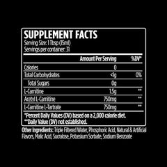 VMI Sports L-Carnitine 3000 Liquid Patriot Pop label highlights 3000 mg per serving