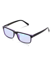 VMJFBJ blue light glasses amber lens close-up showing screen protection