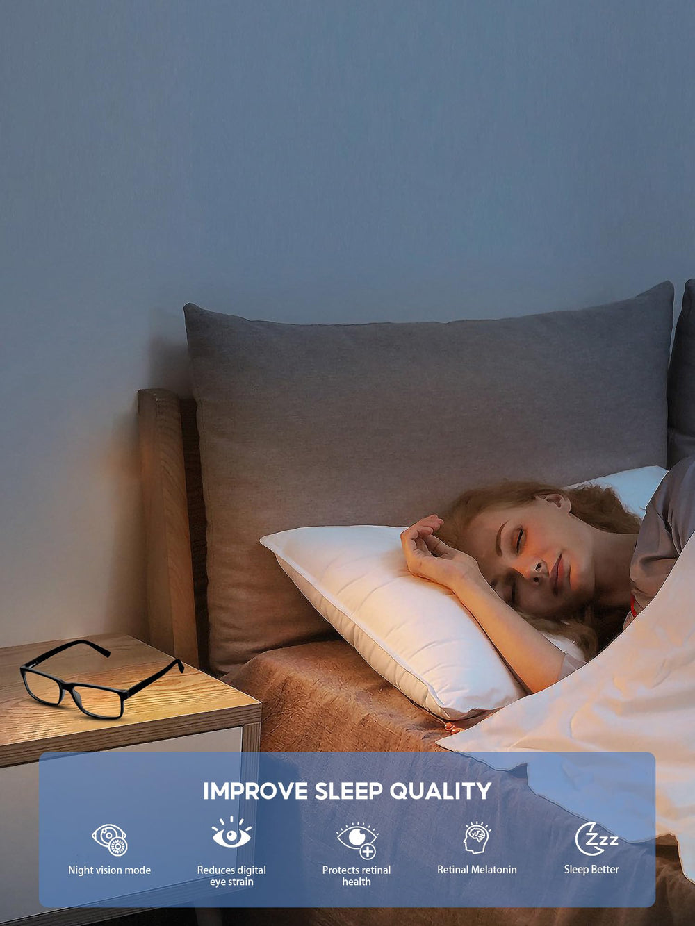 VMJFBJ blue light glasses help reduce fatigue during long screen sessions.