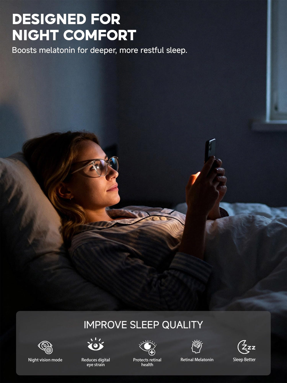 VMJFBJ blue light glasses ideal for gaming and screen time.