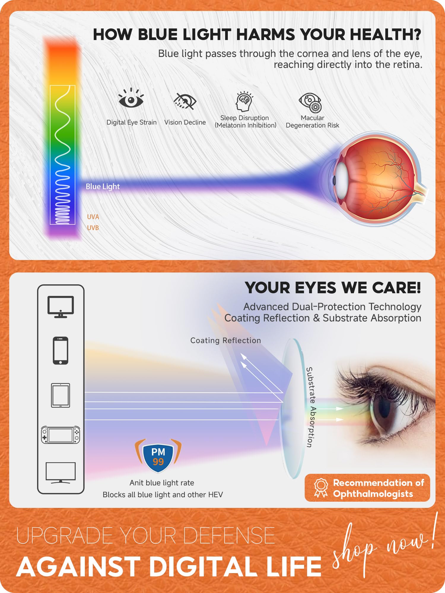 VMJFBJ lightweight blue light glasses support long screen sessions.