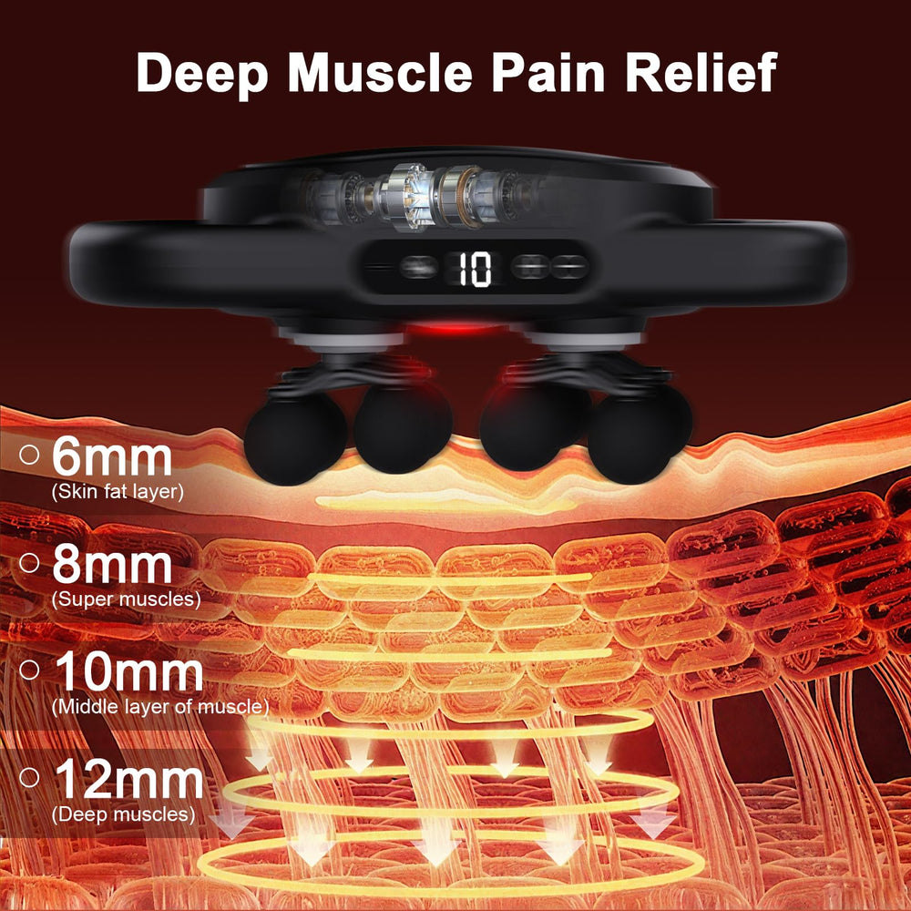 Vnina 12-Head Massage Gun arm focus for targeted relief and smoother mobility.