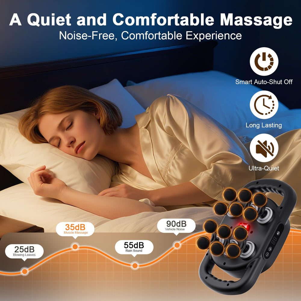 Vnina 12-Head Massage Gun glutes focus for hip relief and relaxation.