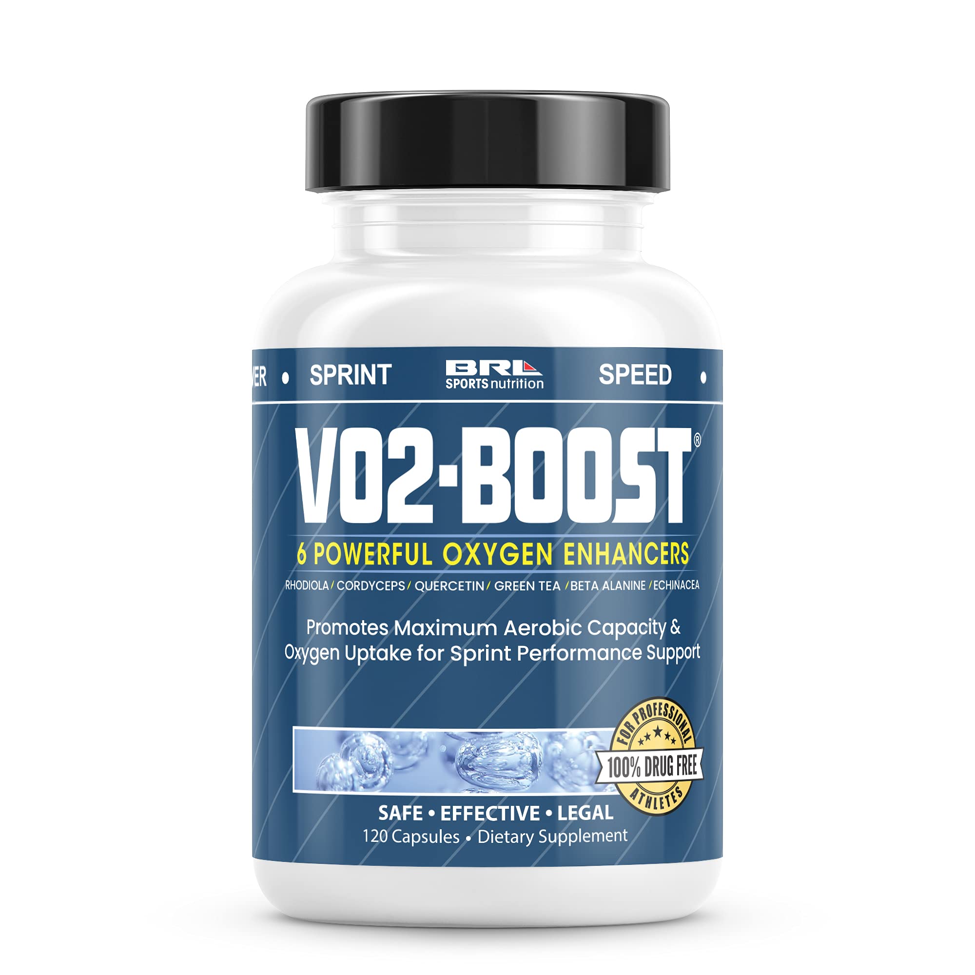 VO2-Boost bottle with capsules ready for workouts