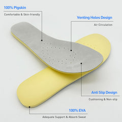 Breathable hole design in VOBUYING insoles enhances air flow
