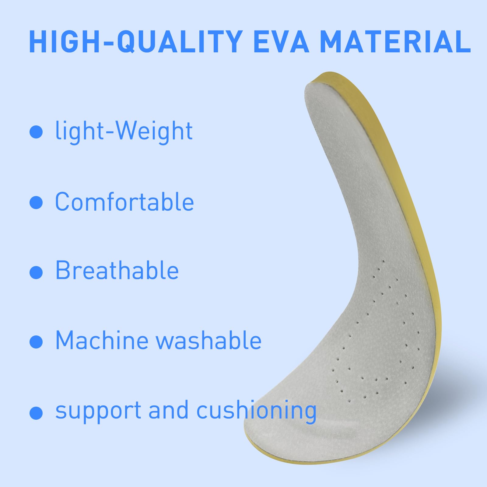 Machine washable VOBUYING insoles for easy cleaning