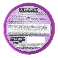 Vocal Eze ingredients label highlights elderberry, zinc, and vitamin C for daily resilience