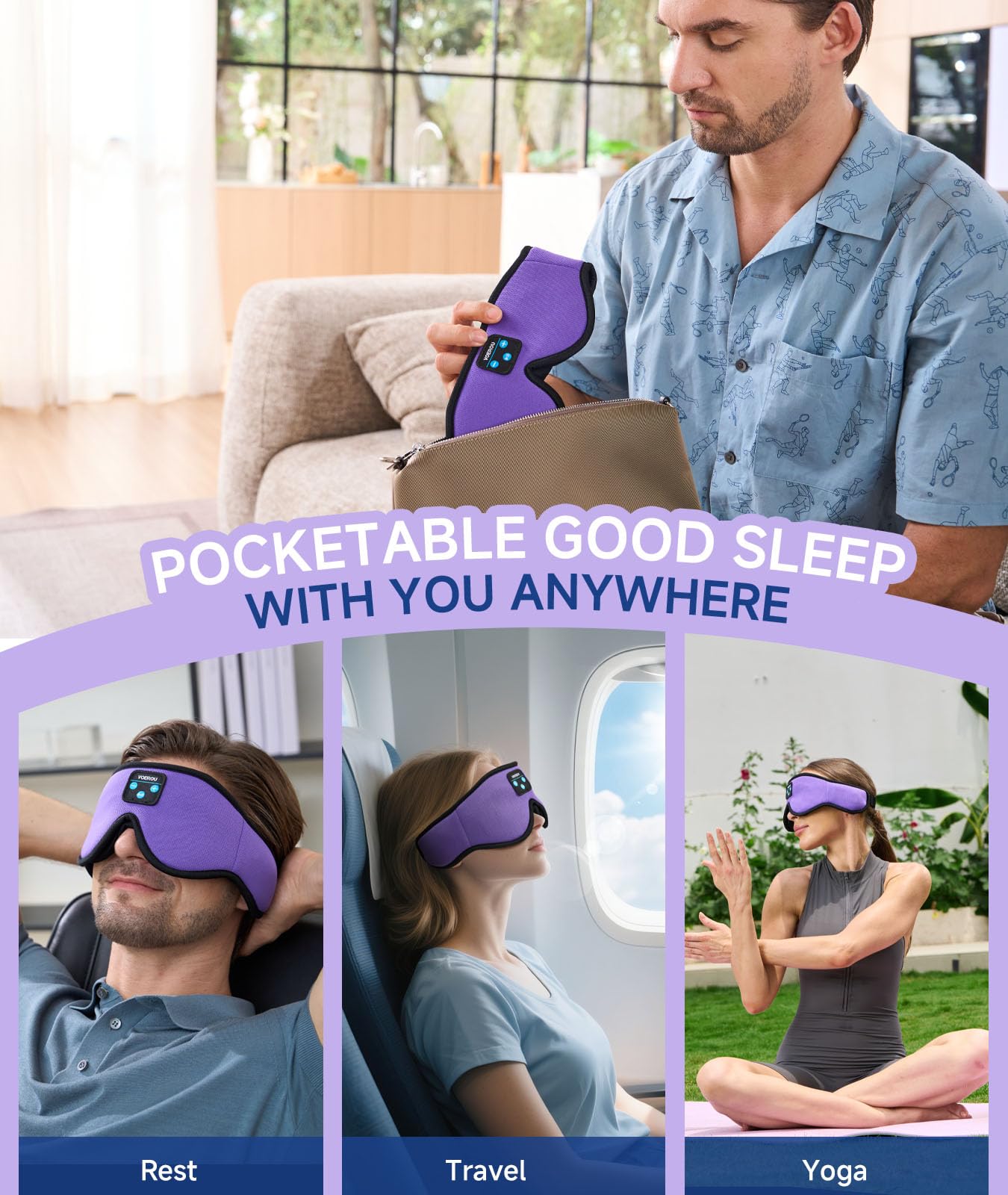 Voerou breathable fabric keeps you cool and comfortable.