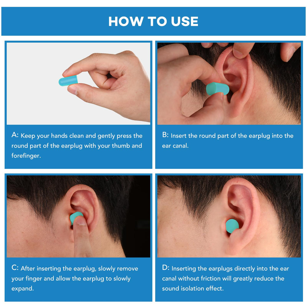 VOISEN foam ear plugs providing soft comfort for long wear.