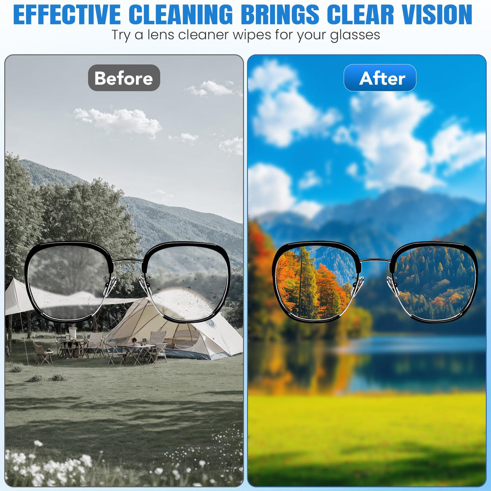 VOISEN lens wipes in compact travel-friendly packaging