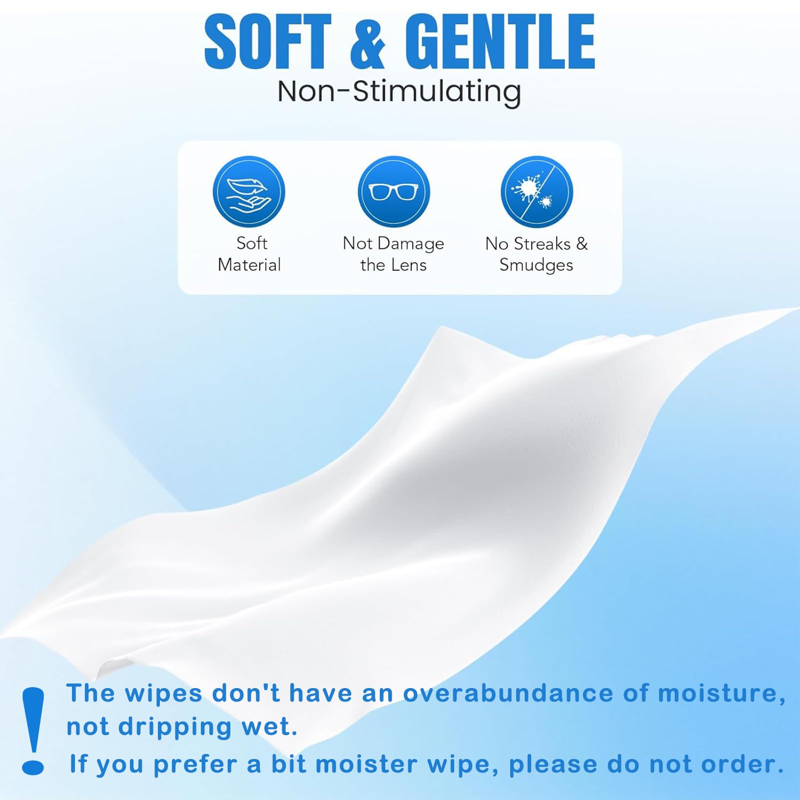 VOISEN lens wipes pre-moistened for efficient cleaning of screens and lenses