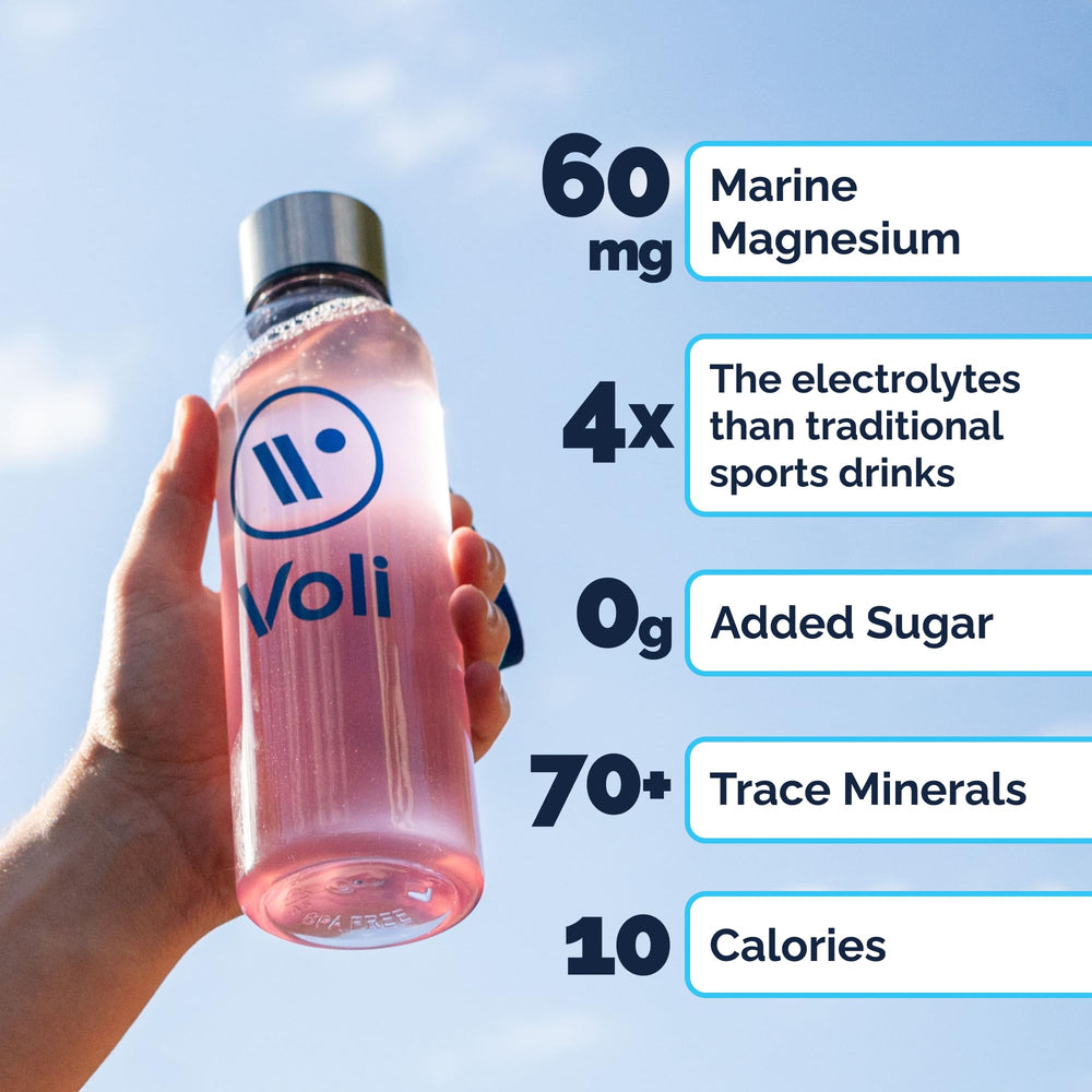 Voli Wellness Aquamin magnesium bottle shot for mineral rich hydration