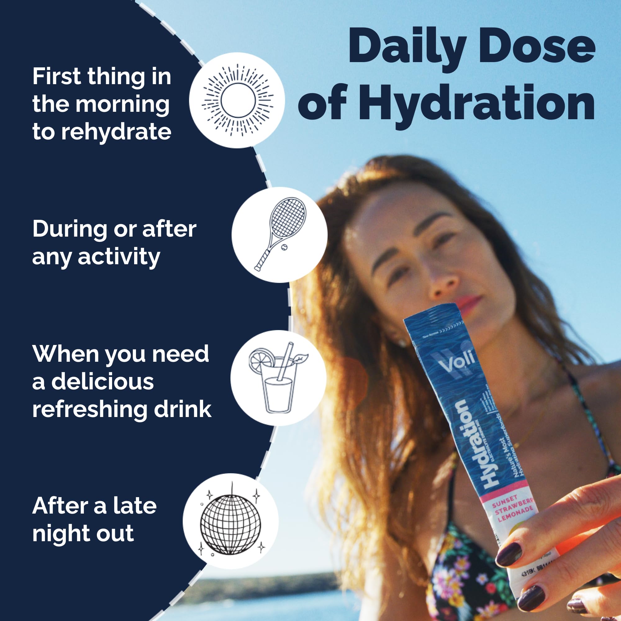 VOLI WELLNESS Aquamin Magnesium highlighted as a mineral-rich hydration option.