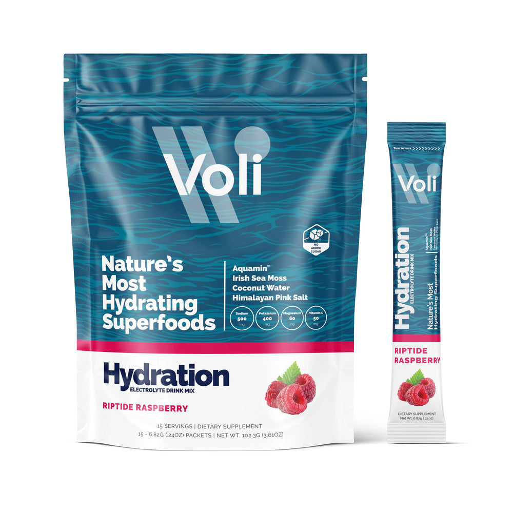 Voli Wellness Electrolytes Raspberry pack for quick daily hydration on the go