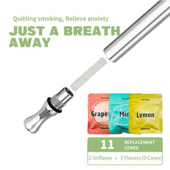 VOLRANDO Anxiety Relief Necklace close-up demonstrates discreet breathing use.