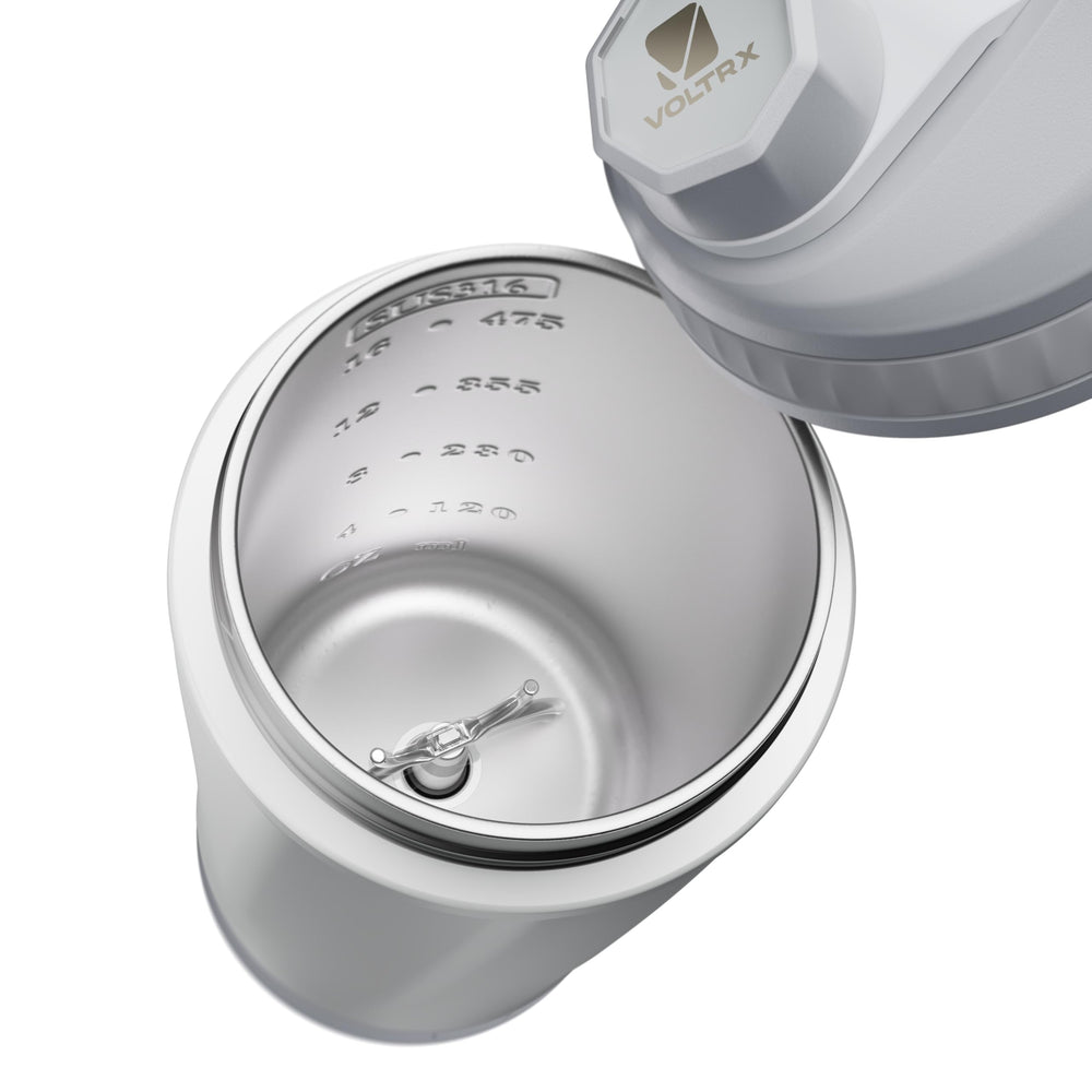 ChillMix in action blending powder with liquid for a smooth shake in 30 seconds.