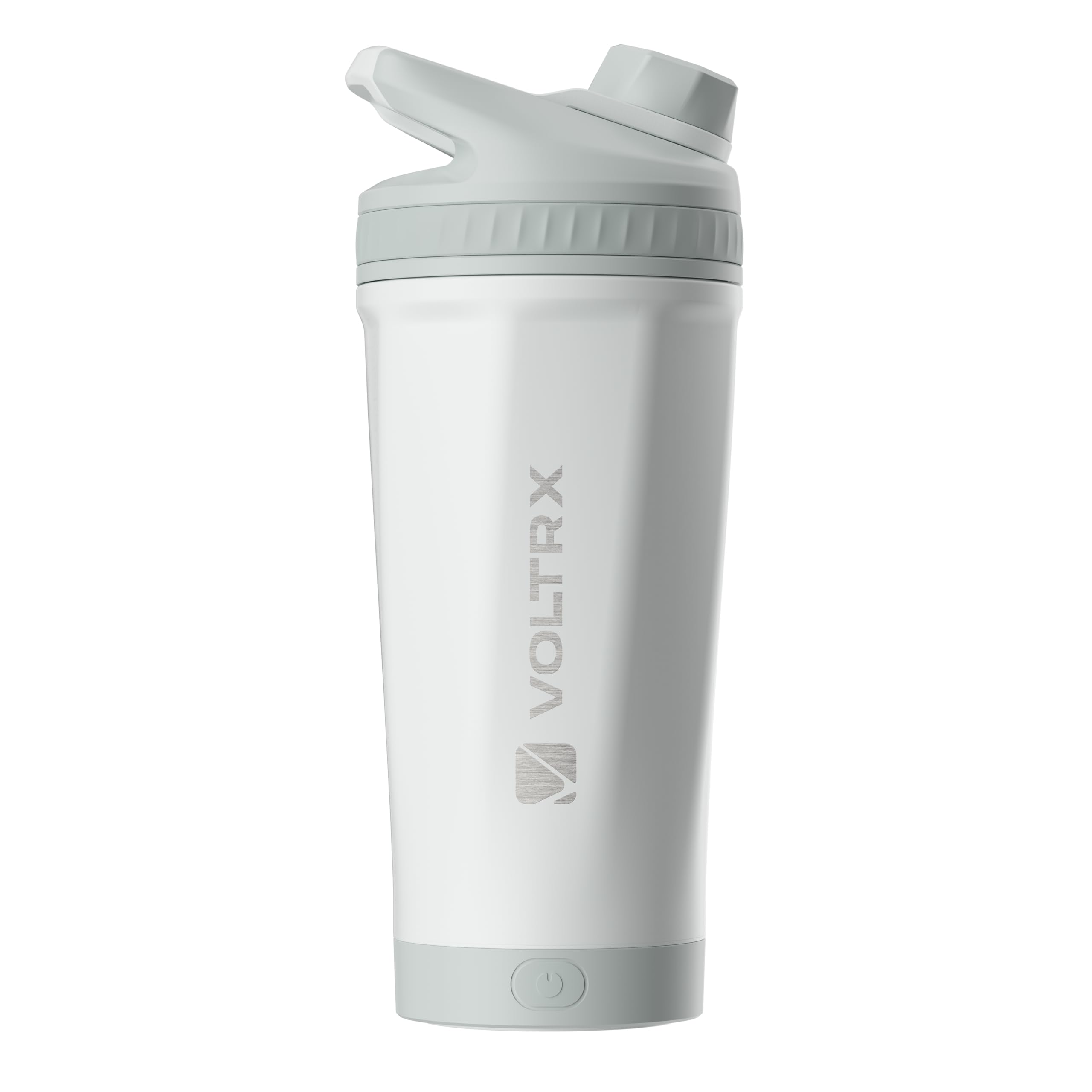 VOLTRX ChillMix bottle in ice white; premium stainless steel for odor-free hydration.
