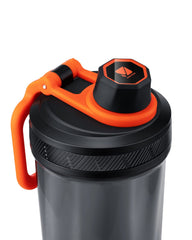 VOLTRX electric shaker showing leak-proof lid for spill-free workouts
