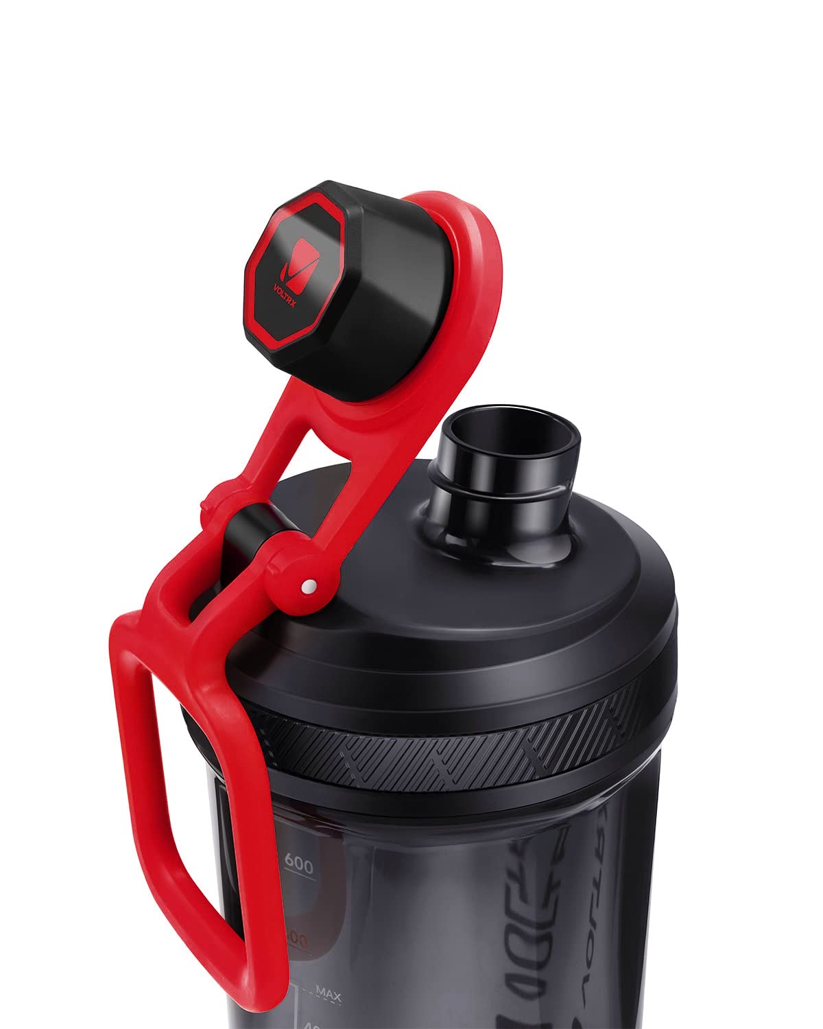 VOLTRX Gallium bottle in a gym bag ready for protein shakes.