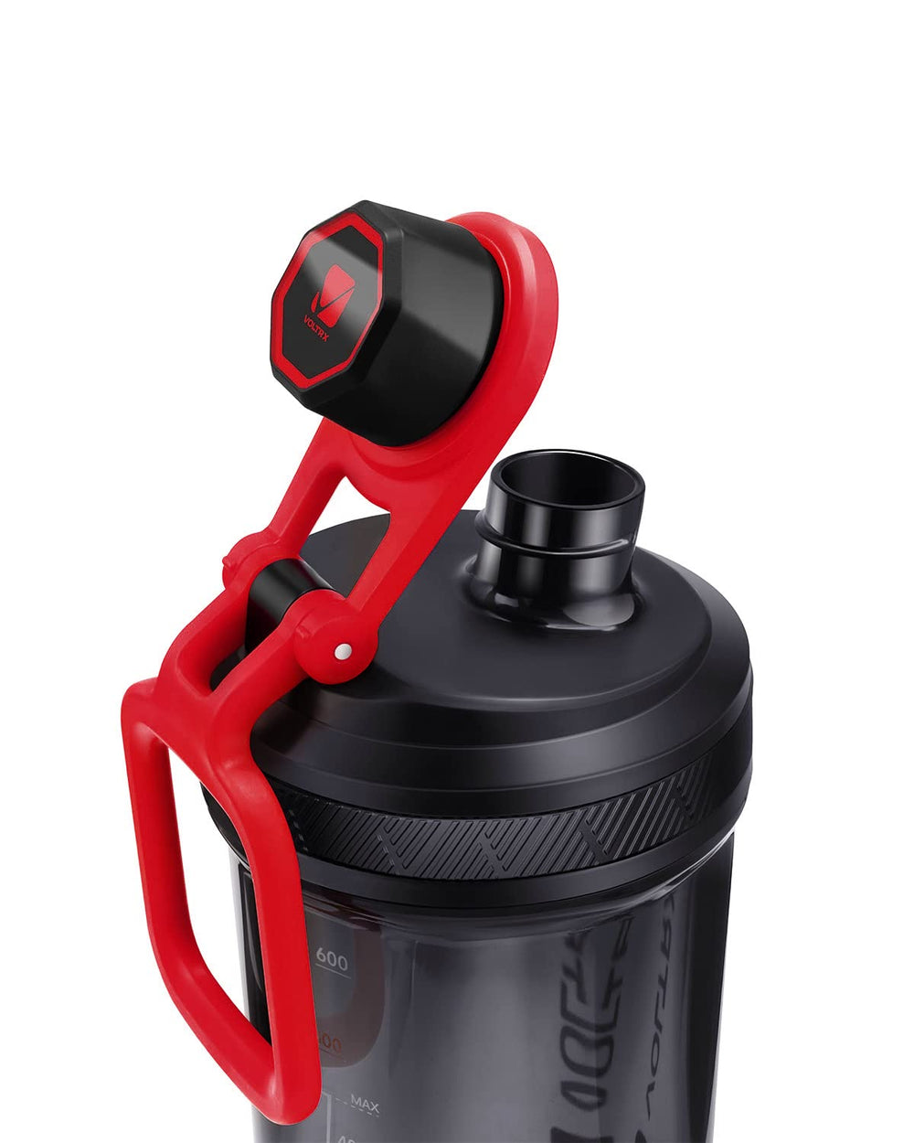 VOLTRX Gallium bottle in a gym bag ready for protein shakes.