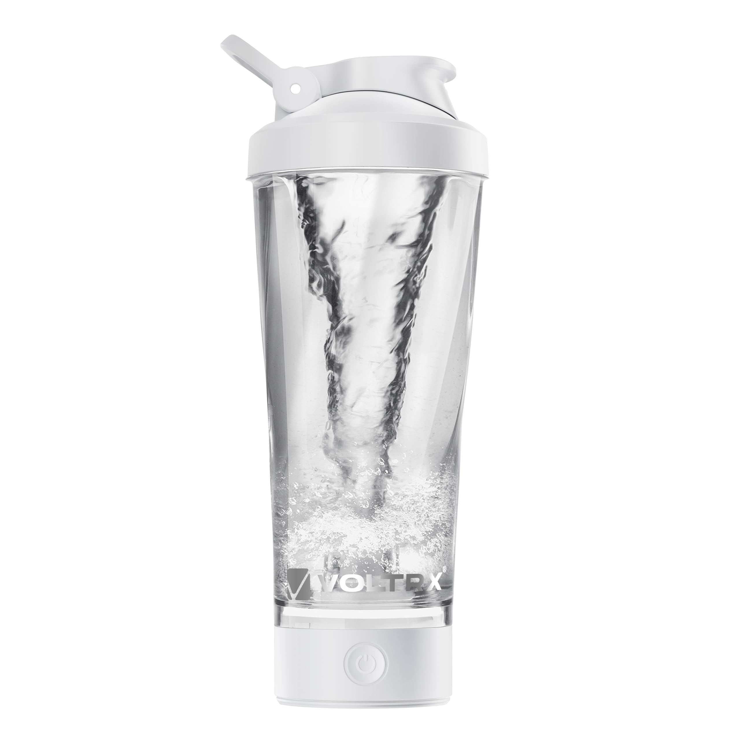 Voltrx premium electric shaker bottle with sleek design for on the go protein shakes.
