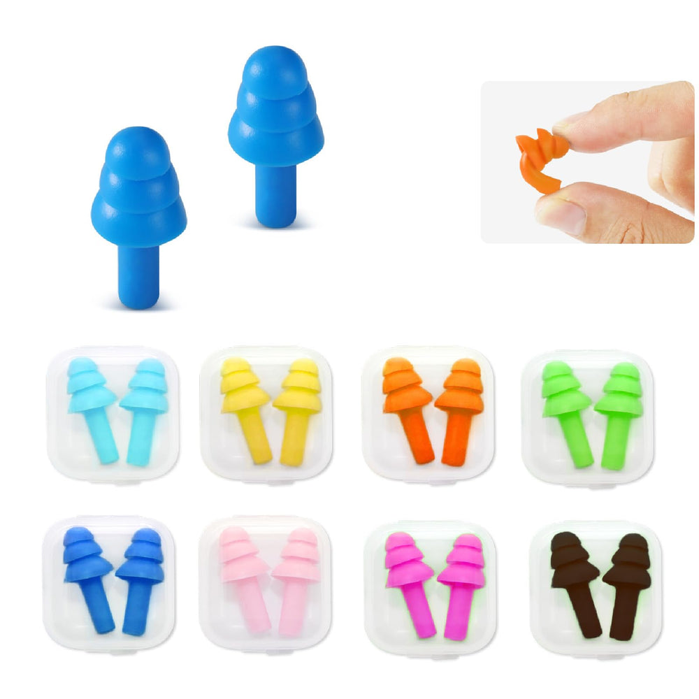 VoMii tapones de silicona para natación: protección auditiva suave y reutilizable.