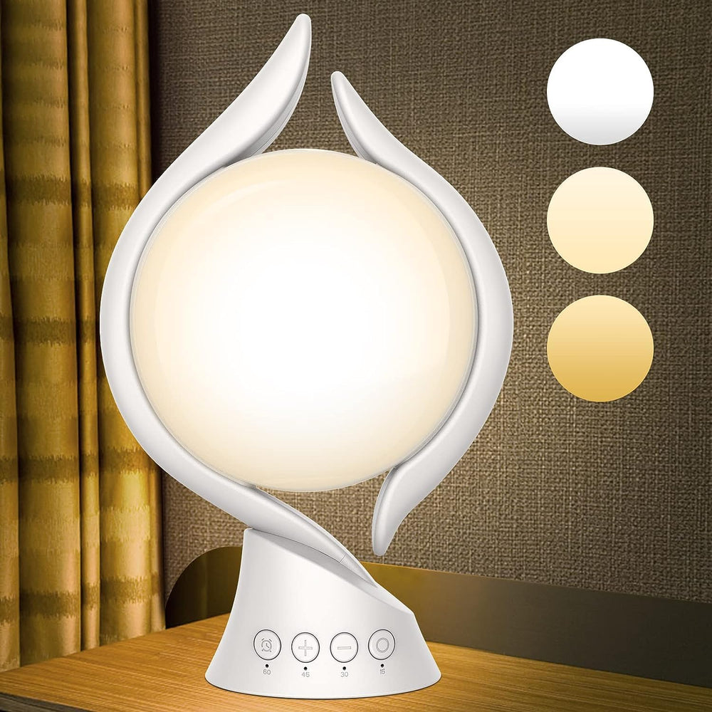 Voraiya Light Therapy Lamp on a desk delivering a bright start to the day