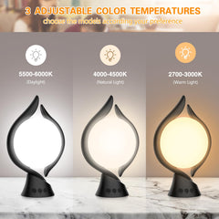 Voraiya lamp in a bedroom creates a soft, energizing glow to start your day.
