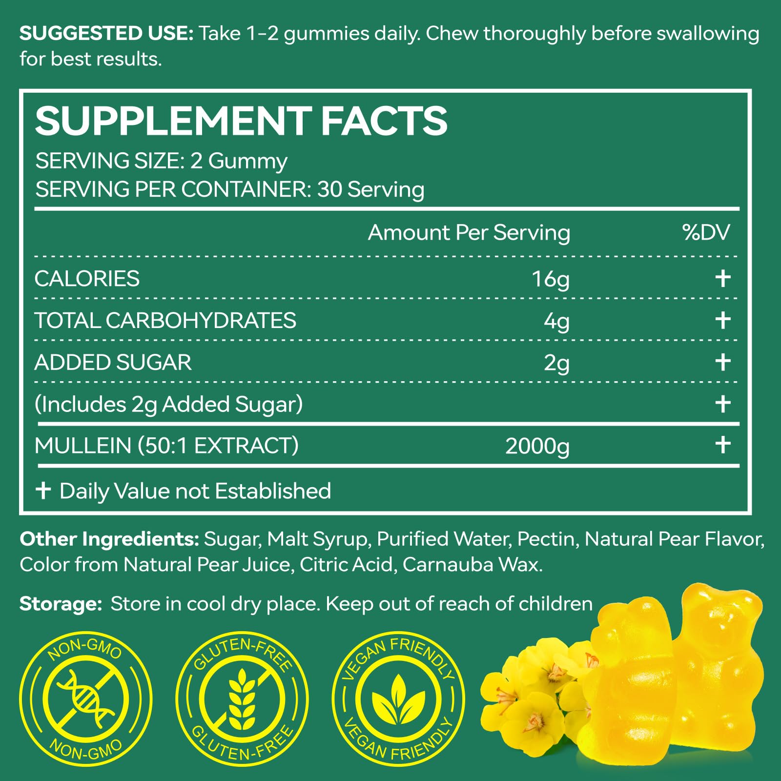 Vortexonix Mullein Gummies lifestyle shot suggests everyday wellbeing support.