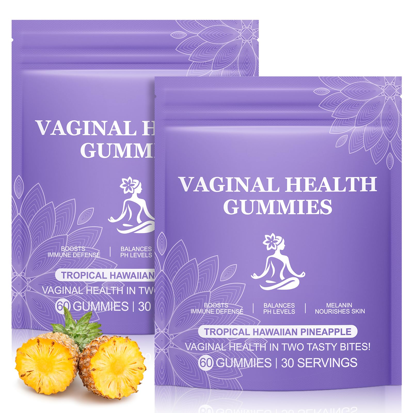 Vortexonix Vital vaginal probiotics 60 gummies pack supports daily wellness with a convenient two-pack
