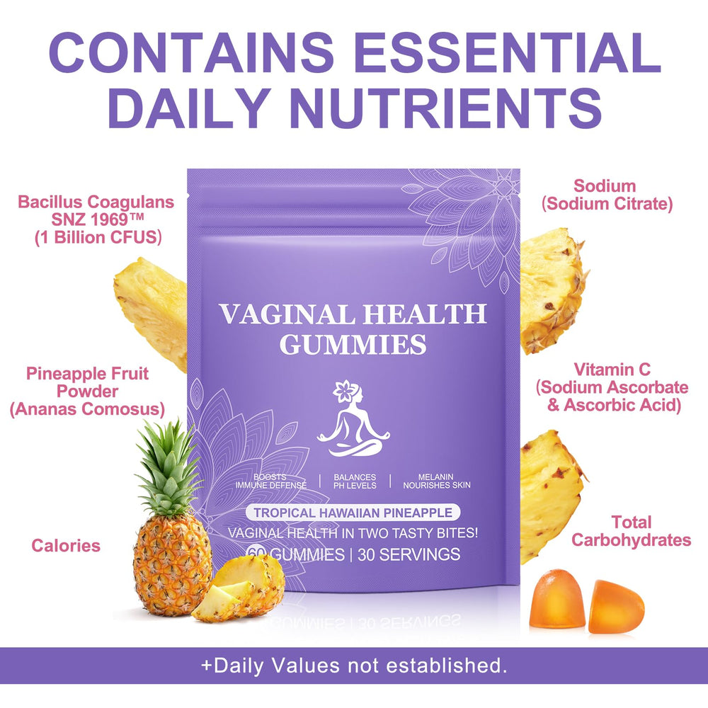 Close-up of Vortexonix Vital bottle showing pineapple-flavored gummies for daily use