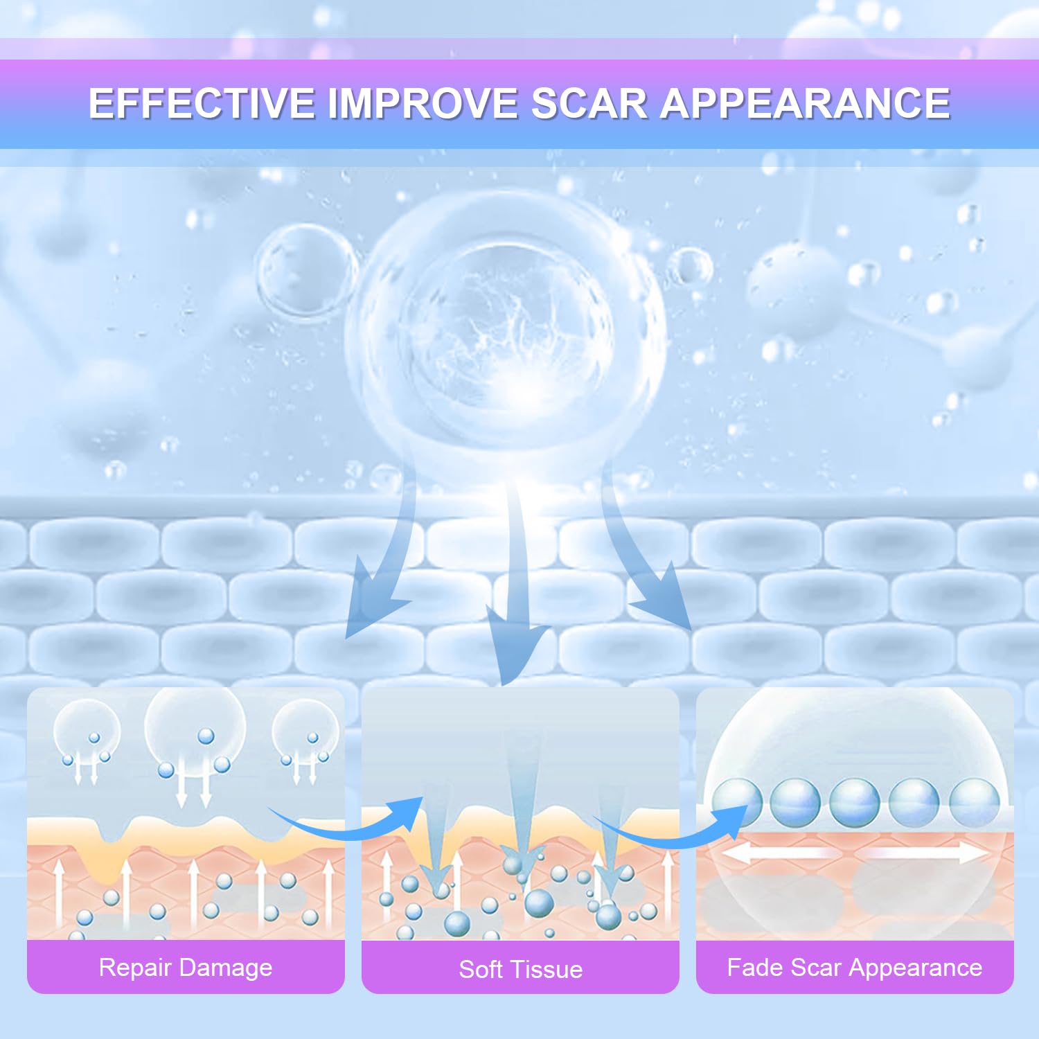 Voryn scar cream application scene demonstrating thin, non-greasy layer.