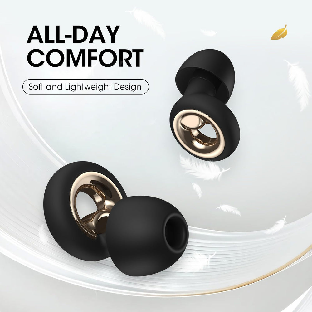 Vosaf black design ear plugs with case offer discreet, secure storage.