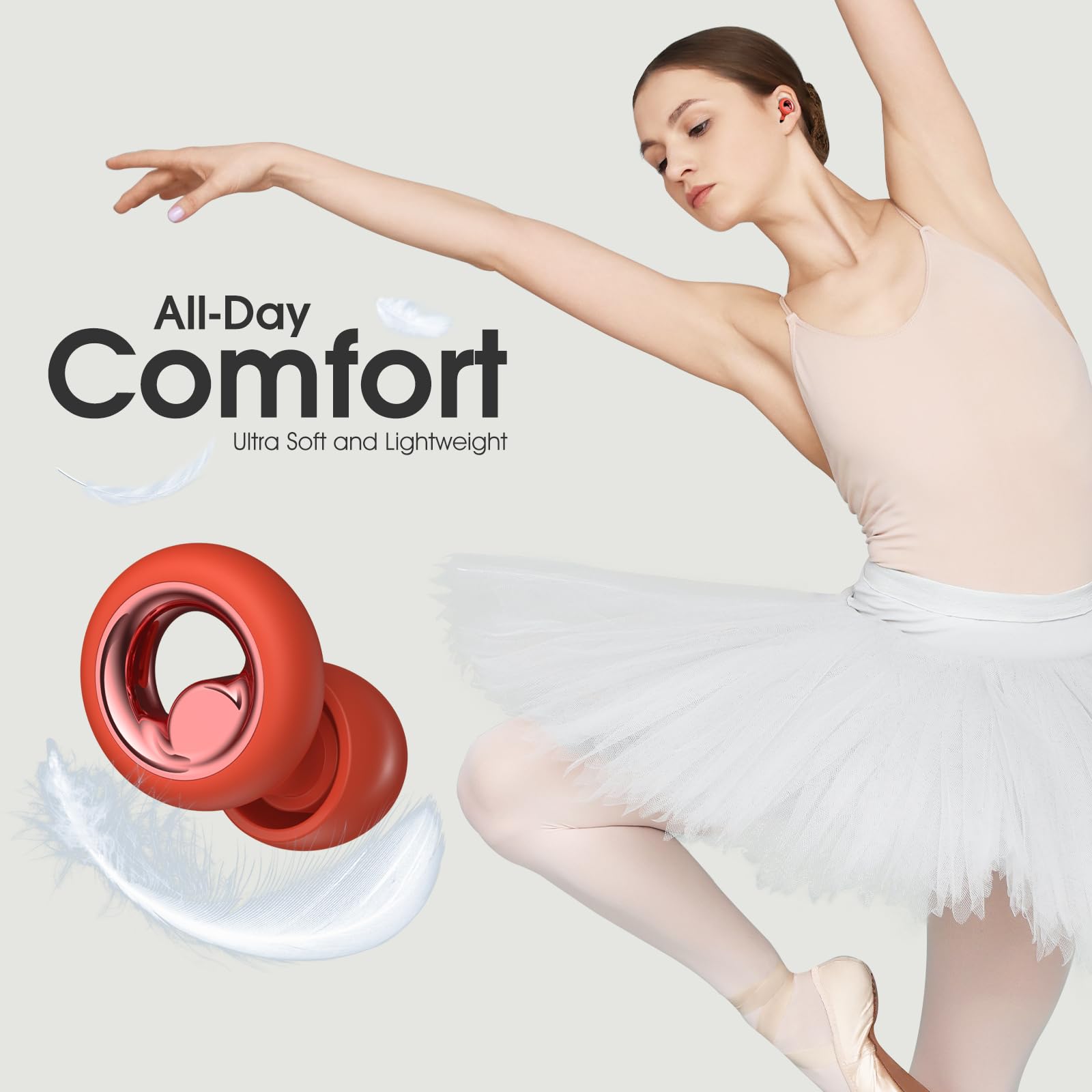 Vosaf ear plugs sleeping and snoring relief: reduces nighttime noise to aid rest.