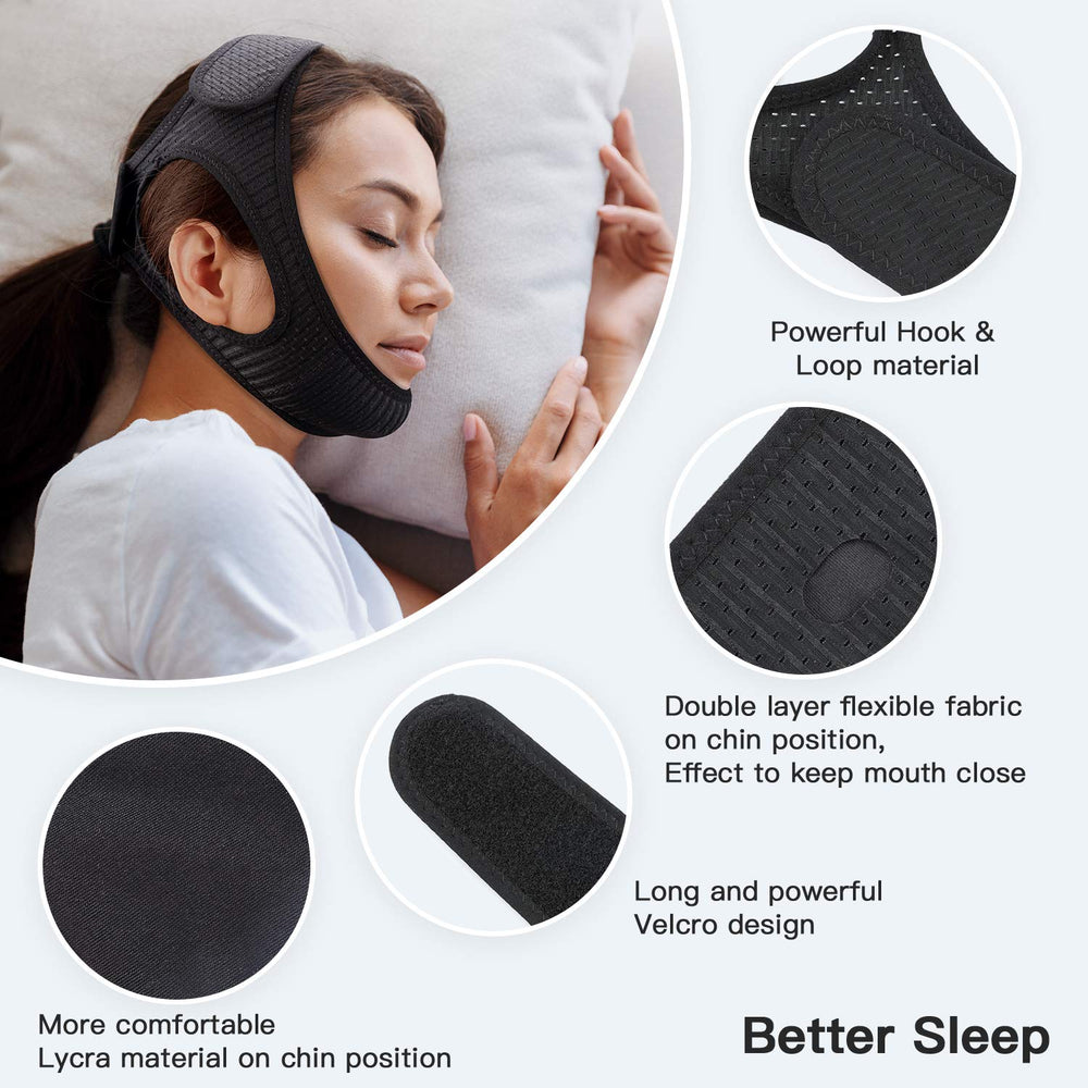 Vosaro chin strap features breathable mesh for comfortable sleep