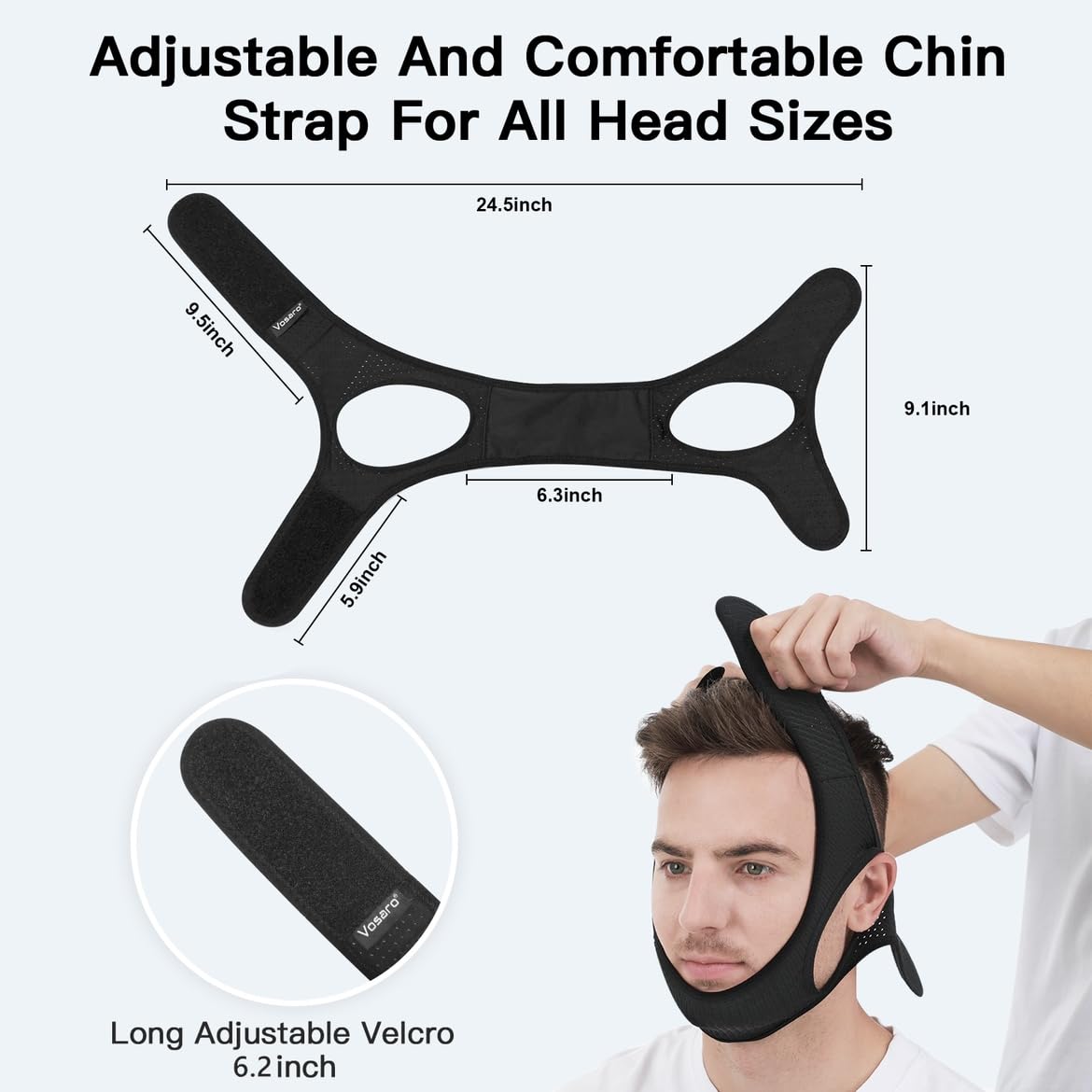 Vosaro strap is easy to wash and reuse nightly
