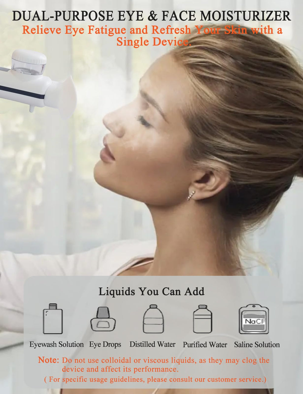 Vowleike nano eye-dropper function enables precise eye drop delivery.