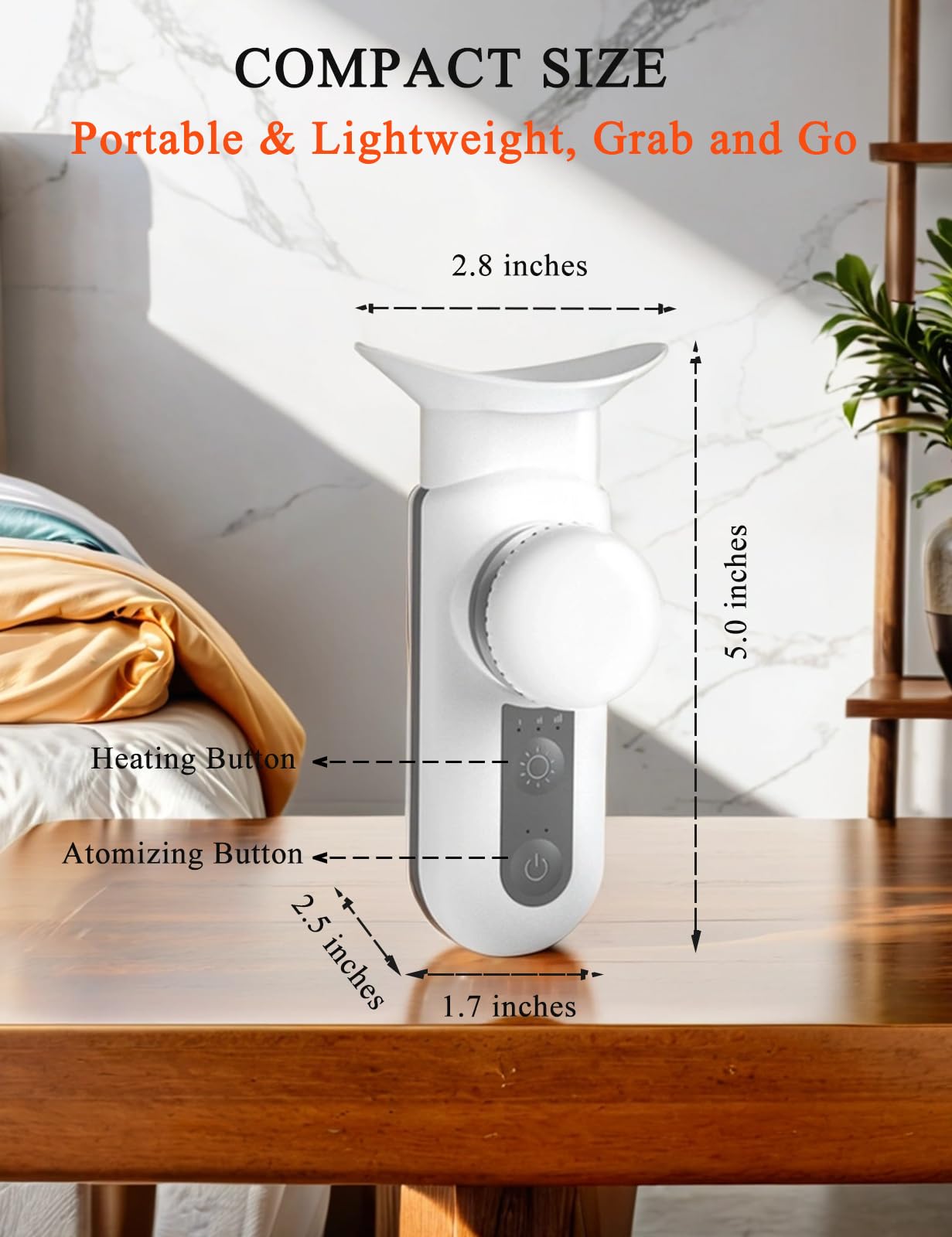 Vowleike portable eye-care device ready to charge for travel.