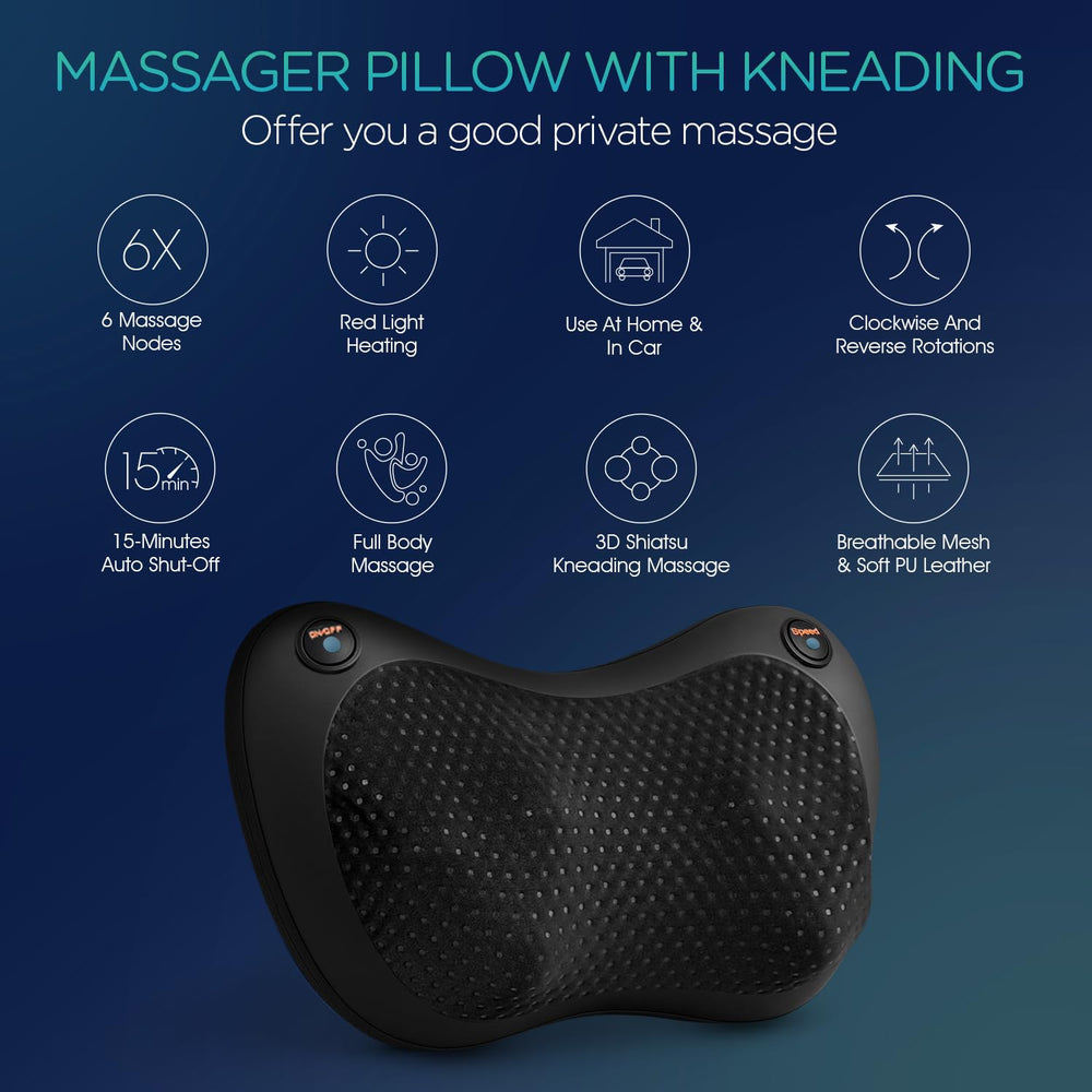 VOYOR-HEALTH Shiatsu massager in-car use eases stiffness during commutes.