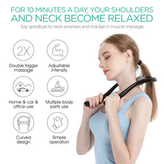 VOYOR massage balls provide relief by kneading tight neck and shoulder muscles.