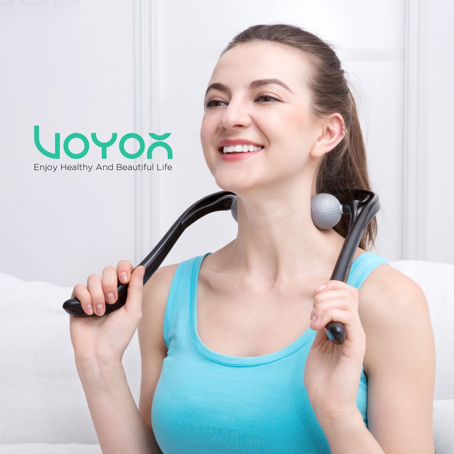 VOYOR personal massage on the go offers quick muscle refreshment.