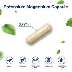VPKIN potassium magnesium capsules closeup showing smooth texture.