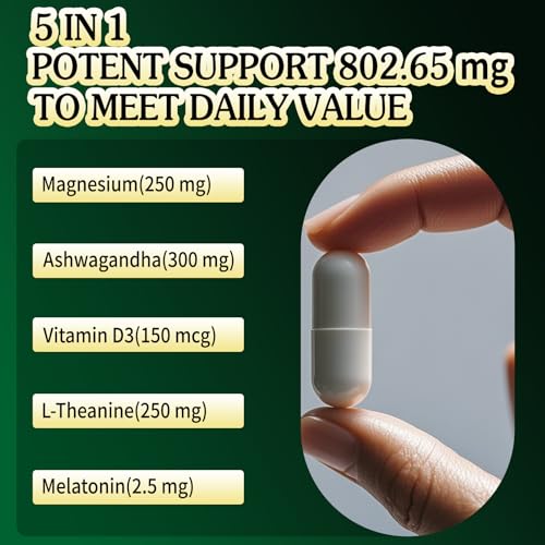 VPKIN melatonin and L-theanine capsules pack shot for a peaceful evening routine.