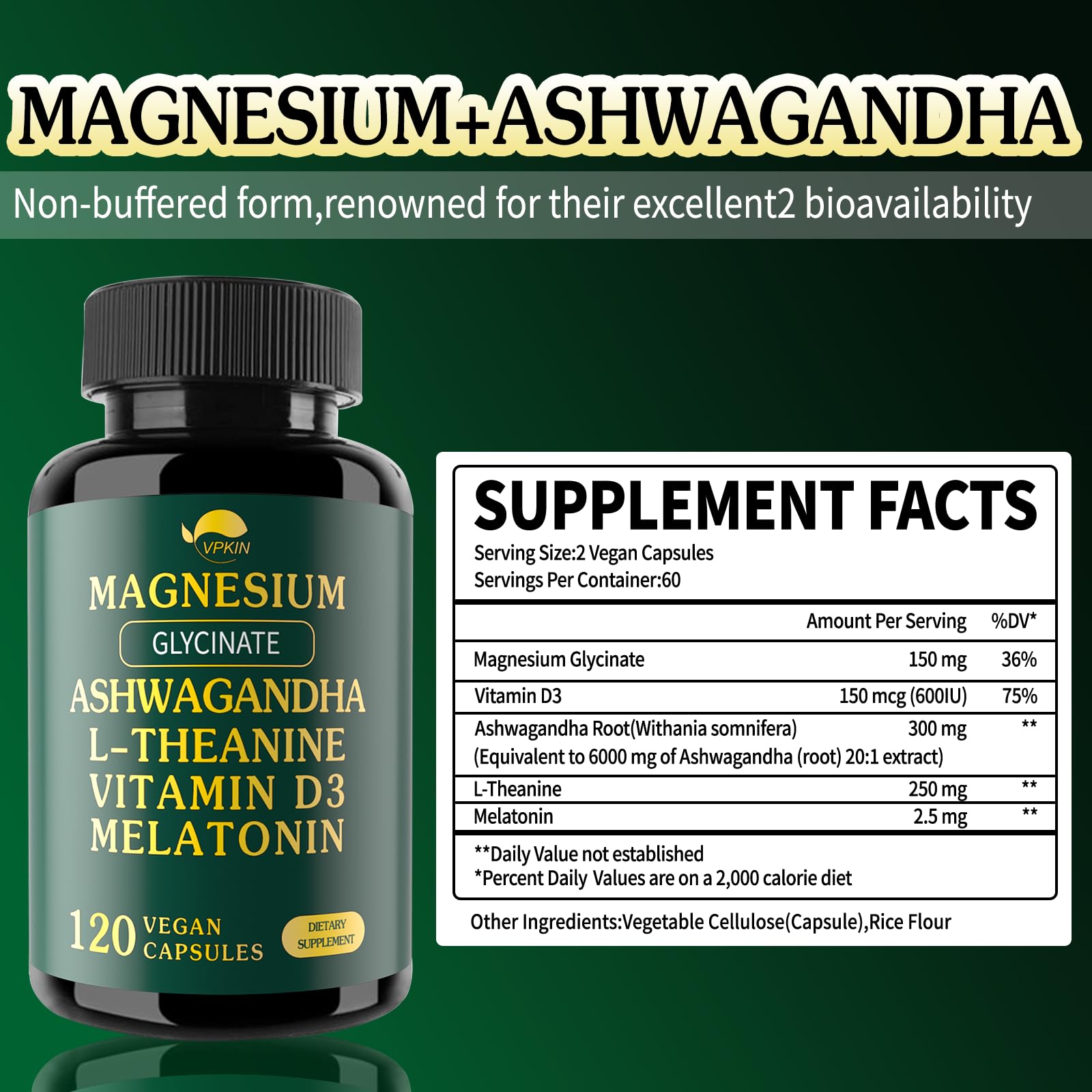 VPKIN Vitamin D3 capsules shown for daily nutritional support.