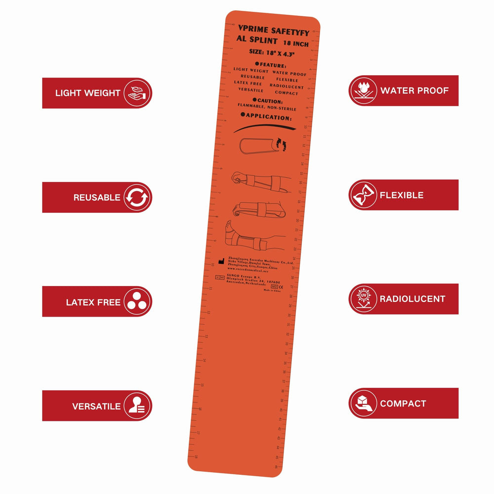 VPRIME SAFETYFY waterproof foam splint is easy to clean and reuse.