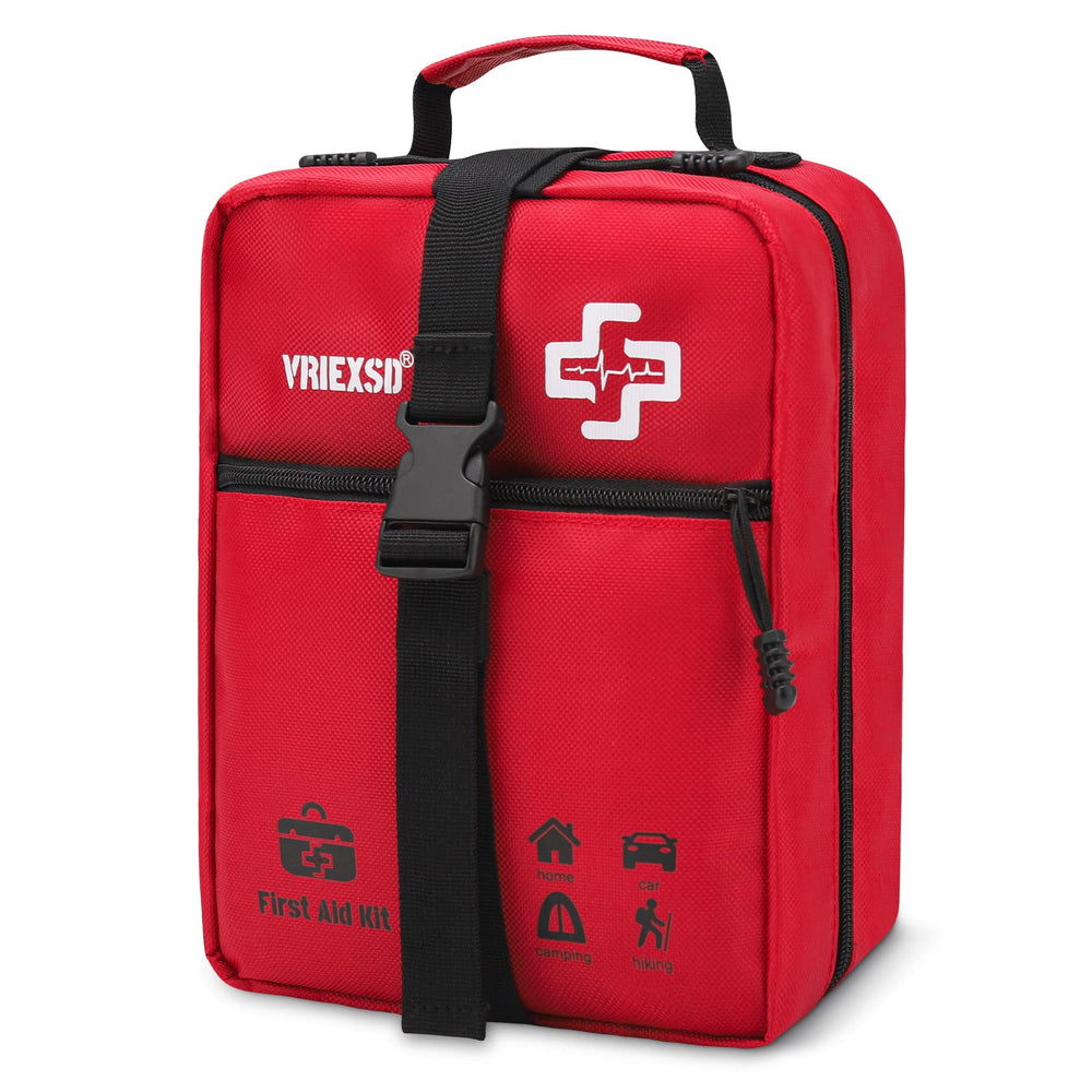 VRIEXSD 400-piece emergency kit contents organized for quick access at home.