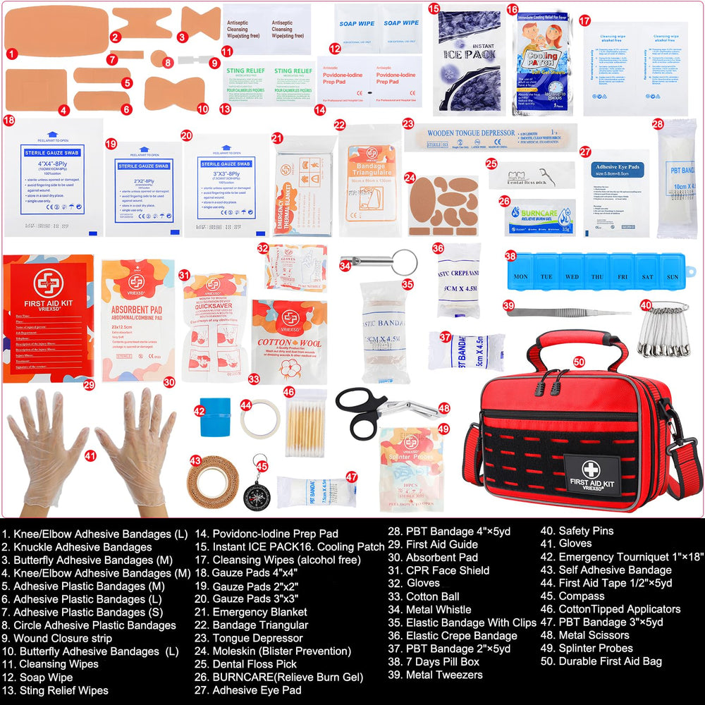 Vriexsd kit compartments enable fast access during emergencies.